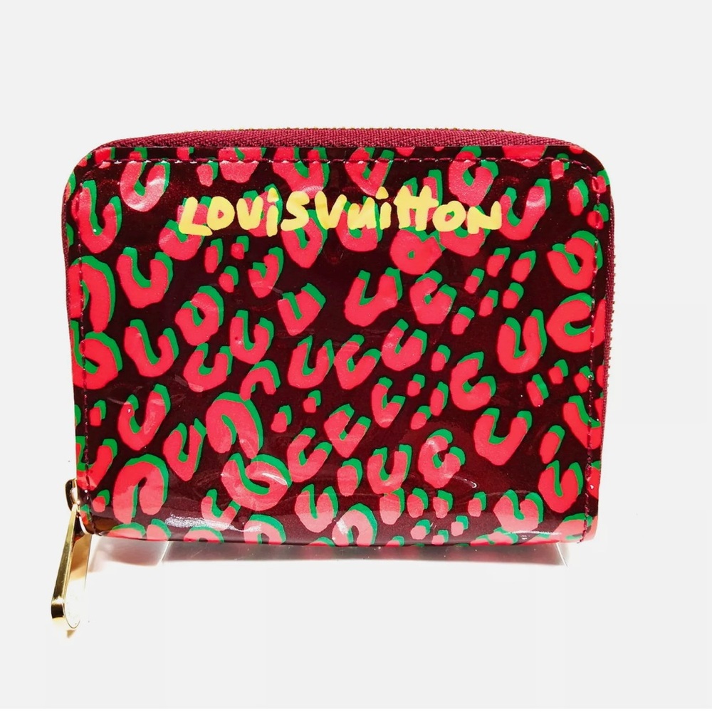 Louis Vuitton x Stephen Sprouse Rouge Fauviste Leopard Vernis Compact Wallet